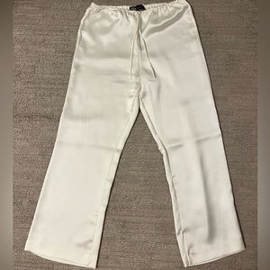 Satin Cropped Drawstring Pants